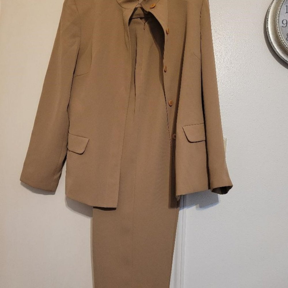 Brown three piece pant suit